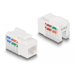 Zestaw Keystone LSA z zatrzaskowym uchwytem RJ45/RJ11 Cat.6 czarny Delock 87104