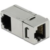Moduł Keystone z gniazdem RJ45 do gniazda RJ45 Cat.6A kątowy 90° Delock 87142