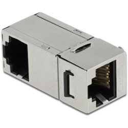 Moduł Keystone z gniazdem RJ45 do gniazda RJ45 Cat.6A kątowy 90° Delock 87142
