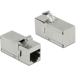 Moduł Keystone z gniazdem RJ45 do gniazda RJ45 Cat.6A kątowy 90° Delock 87142