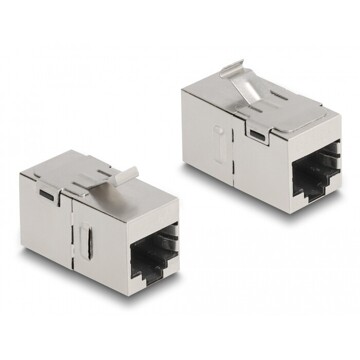 Moduł Keystone z gniazdem RJ45 do gniazda RJ45 Cat.6A Delock 87161