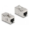 Moduł Keystone z gniazdem RJ45 do gniazda RJ45 Cat.6A Delock 87161