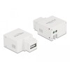 Moduł Keystone port ładowania USB Typ-A 2.1A biały Delock 87791