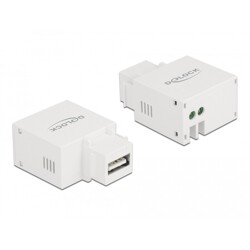 Moduł Keystone port ładowania USB Typ-A 2.1A biały Delock 87791
