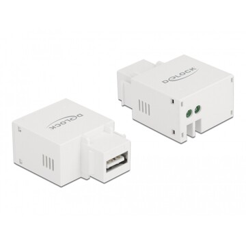Moduł Keystone port ładowania USB Typ-A 2.1A biały Delock 87791