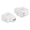 Moduł Keystone port ładowania USB Typ-A 2.1A biały Delock 87791