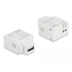 Moduł Keystone port ładowania USB Typ-A 2.1A biały Delock 87791