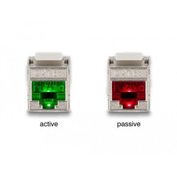 Moduł Keystone RJ45 żeńskie do LSA Cat.6A z LED Delock 87856