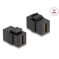 Moduł Keystone HDMI wtyk żeński do HDMI wtyk żeńskiego czarny Delock 87875