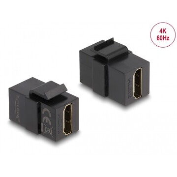 Moduł Keystone HDMI wtyk żeński do HDMI wtyk żeńskiego czarny Delock 87875