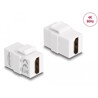 Moduł Keystone HDMI wtyk żeński do HDMI wtyk żeńskiego biały Delock 87876