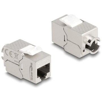 Moduł Keystone RJ45 żeńskie do LSA Cat.6A Slim bez użycia narzędzi Delock 87891