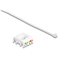 Moduł Keystone RJ45 żeńskie do LSA Cat.6A Slim bez użycia narzędzi Delock 87891