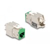 Moduł Keystone RJ45 żeńskie do LSA Cat.6A zestaw bez użycia narzędzi w różnych kolorach 8 sztuk Delock 87896