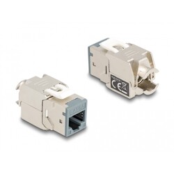 Moduł Keystone RJ45 żeńskie do LSA Cat.6A zestaw bez użycia narzędzi w różnych kolorach 8 sztuk Delock 87896