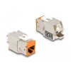 Moduł Keystone RJ45 żeńskie do LSA Cat.6A zestaw bez użycia narzędzi w różnych kolorach 8 sztuk Delock 87896