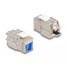 Moduł Keystone RJ45 żeńskie do LSA Cat.6A beznarzędziowy z niebieską osłoną przeciwpyłową Delock 87898