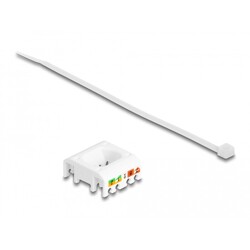Moduł Keystone RJ45 żeńskie do LSA Cat.6A beznarzędziowy z czerwoną osłoną przeciwpyłową Delock 87952