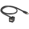 Moduł Keystone USB 2.0 A wtyk żeński do USB Type-C męskiego 250° z przewodem 0.5 m Delock 88056