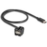 Moduł Keystone USB 2.0 A wtyk żeński do USB Type-C męskiego 250° z przewodem 0.5 m Delock 88056