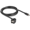 Moduł Keystone USB 2.0 A wtyk żeński do USB Type-C męskiego 250° z przewodem 1.5 m Delock 88057