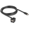 Moduł Keystone USB 2.0 A wtyk żeński do USB Type-C męskiego 250° z przewodem 1.5 m Delock 88057