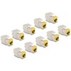 Moduł Keystone RJ45 żeńskie do LSA Cat.6A zestaw beznarzędziowy żółty 10 sztuk Delock 88111