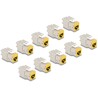 Moduł Keystone RJ45 żeńskie do LSA Cat.6A zestaw beznarzędziowy żółty 10 sztuk Delock 88111