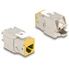 Moduł Keystone RJ45 żeńskie do LSA Cat.6A zestaw beznarzędziowy żółty 10 sztuk Delock 88111