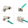 Moduł Keystone RJ45 żeńskie do LSA Cat.6A zestaw beznarzędziowy żółty 10 sztuk Delock 88111