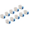 Moduł Keystone RJ45 żeńskie do LSA Cat.6A zestaw beznarzędziowy niebieski 10 sztuk Delock 88113