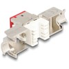Moduł Keystone RJ45 żeńskie do LSA Cat.6A zestaw beznarzędziowy czerwony 10 sztuk Delock 88115