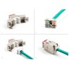 Moduł Keystone RJ45 żeńskie do LSA Cat.6A zestaw beznarzędziowy czerwony 10 sztuk Delock 88115