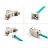 Moduł Keystone RJ45 żeńskie do LSA Cat.6A zestaw beznarzędziowy zielony 10 sztuk Delock 88116