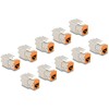 Moduł Keystone RJ45 żeńskie do LSA Cat.6A zestaw beznarzędziowy pomarańczowy 10 sztuk Delock 88117