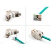 Moduł Keystone RJ45 żeńskie do LSA Cat.6A zestaw beznarzędziowy pomarańczowy 10 sztuk Delock 88117