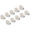 Moduł Keystone RJ45 żeńskie do LSA Cat.6A zestaw beznarzędziowy biały 10 sztuk Delock 88119