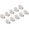 Moduł Keystone RJ45 żeńskie do LSA Cat.6A zestaw beznarzędziowy biały 10 sztuk Delock 88119