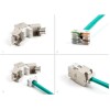 Moduł Keystone RJ45 żeńskie do LSA Cat.6A zestaw beznarzędziowy biały 10 sztuk Delock 88119