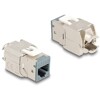 Moduł Keystone RJ45 żeńskie do LSA Cat.6A zestaw beznarzędziowy szary 10 sztuk Delock 88120
