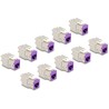 Moduł Keystone RJ45 żeńskie do LSA Cat.6A zestaw beznarzędziowy fioletowy 10 sztuk Delock 88121