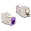Moduł Keystone RJ45 żeńskie do LSA Cat.6A zestaw beznarzędziowy fioletowy 10 sztuk Delock 88121
