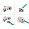 Moduł Keystone RJ45 żeńskie do LSA Cat.6A zestaw beznarzędziowy fioletowy 10 sztuk Delock 88121