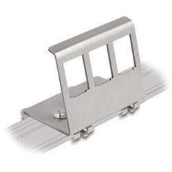 Metalowe mocowanie Keystone 3-portowe do szyny DIN Delock 88139
