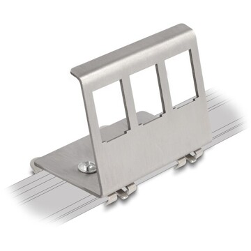 Metalowe mocowanie Keystone 3-portowe do szyny DIN Delock 88139