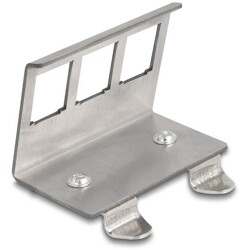 Metalowe mocowanie Keystone 3-portowe do szyny DIN Delock 88139
