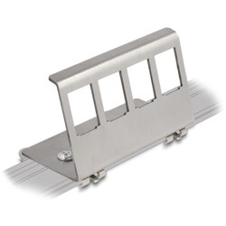 Metalowe mocowanie Keystone 4-portowe do szyny DIN Delock 88140