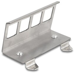 Metalowe mocowanie Keystone 4-portowe do szyny DIN Delock 88140