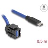 Moduł Keystone USB 5 Gbps A wtyk żeński do USB Type-C męskiego z przewodem Delock 88156