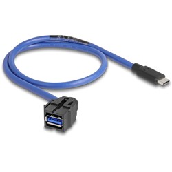 Moduł Keystone USB 5 Gbps A wtyk żeński do USB Type-C męskiego z przewodem Delock 88156